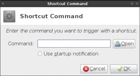 Set shortcut command